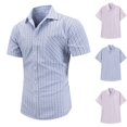 thumbnail image 1 of JDQJBZ Mens Hooded Shirt Check Print Short Sleeve Button Front Casual Summer Tee, 1 of 5