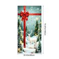 thumbnail image 3 of Qiulaii 3 Pcs Rideau de Porte Festif Père Noël - Décoration de Fête pour Porte d'Entrée et Mur, Tissu Polyester Durable, Facile à Installer, Décoration Saisonnière Réutilisable 35*71 Po, 3 of 6
