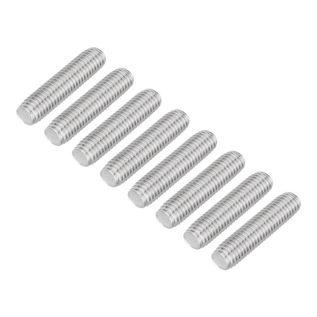 Uxcell 8 Pack M10 x 1.57 inch 0.06 inch Pitch 304 Stainless Steel Fully Threaded Rod Bar Studs