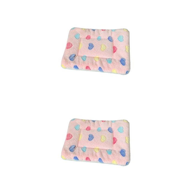 Shengyu Polyester Washable And Machine Washable Pet Mat For Easy Maintenance Soft And Breathable Pet Bed pink heart 30*40cm 2Set