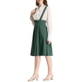 thumbnail image 4 of Unique Bargains Jupe Midi Plissée à Bretelles Rétro à Taille Élastique pour Femme, 4 of 7