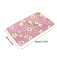 thumbnail image 3 of Rbaofujie Bedroom Rug Bathroom Floor Mat Microfiber Inkjet Printing Bathroom Absorbent Foot Mat Bedroom Door Mat Non Slip Mat Flocked Carpet Chrysanthemum Pattern Floor Mats, 3 of 6