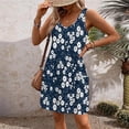 thumbnail image 2 of Pisexur Robe d'Été pour Femme, Plage, Décontractée, Sans Manches, Midi, Imprimé Floral, Débardeur, Ample, Robe Soleil avec Poche, P-2TG, 2 of 6