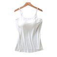 thumbnail image 1 of CAROOTU Débardeur en Coton pour Femmes avec Soutien-Gorge Intégré Bretelles Spaghetti Réglables, 1 of 6