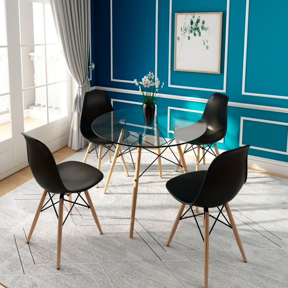 Heavenly Collection Clear Dining Table 32"