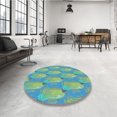 thumbnail image 4 of Ahgly Company Tapis d'Intérieur Lavable en Machine Carré Vert Mer Profonde, 6 Pieds Carré, 4 of 7
