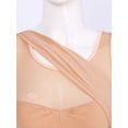 thumbnail image 4 of LiiYii Robe de Ballet Sans Manches en Maille Fluide pour Femmes Costume de Danse Lyrique pour Performance sur Scène Orange Rose TP, 4 of 8