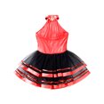 thumbnail image 4 of inhzoy Robe de Danse en Tulle à Sequins pour Filles, Tutu de Jazz, Performance Latine, Tenue de Danse de Salon Rouge 6, 4 of 5
