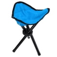 thumbnail image 2 of Camping Stool, Safe Camping Tripod  High Load Bearing Capacity Portable Ergonomic Design With Lanyard For Travel For Outdoor Blue, 2 of 8