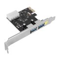 thumbnail image 1 of Carte d'Extension USB 3.0, 2 Ports PCIe vers USB 3.0 Carte d'Extension Rapide Stable Grande Puissance 4 Broches pour Bureau, 1 of 8