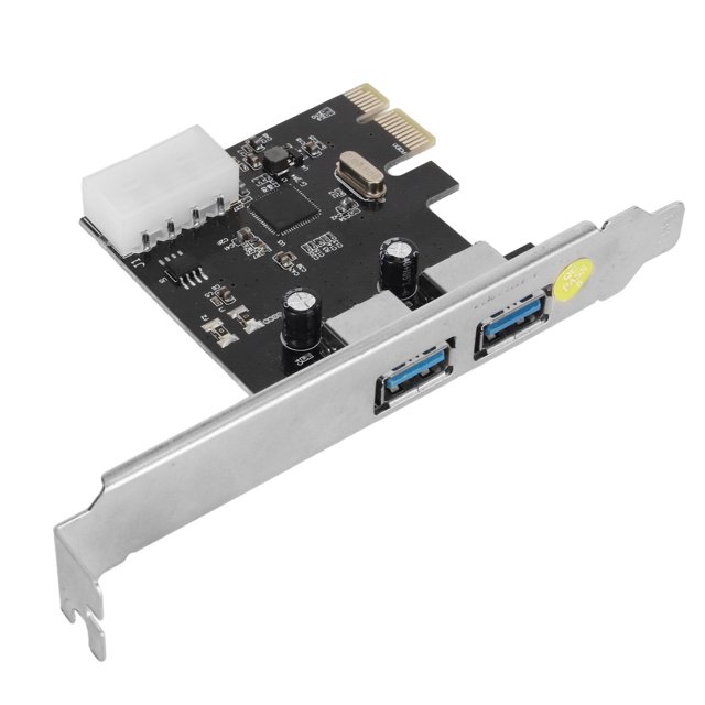 Carte d'Extension USB 3.0, 2 Ports PCIe vers USB 3.0 Carte d'Extension Rapide Stable Grande Puissance 4 Broches pour Bureau