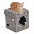 thumbnail image 1 of Cachette pour chat Curious Cat à motif diamant de MidWest, 1 of 6