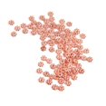 thumbnail image 1 of 100 Pieces Rose Gold Color Snowflake Flower Design Alloy Spacer Beads Jewelry Making Findings for Necklace Bracelets Anklets Making 4mm, 1 of 7