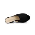 thumbnail image 4 of BLISSFUL STEP Women's Shoes Chunky Platform Open Toe Slides Block Heel Sandals Black 7.5, 4 of 8
