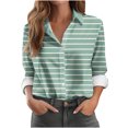 thumbnail image 2 of Wensltd Chemises Boutonnées pour Femmes Chic à Imprimé Floral Blouse à Manches Longues, 2 of 6