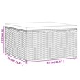 thumbnail image 4 of vidaXL Garden Footrest with Cushion Black Poly Rattan, 4 of 4