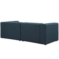 thumbnail image 4 of Modway Mingle Fabric Outdoor Patio Furniture Loveseat, Blue, 4 of 5