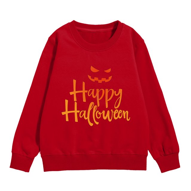 PMVFHDE Liquidation Chandail en Molleton pour Enfants, Chandail en Molleton Imprimé pour Tout-Petits, Manches Longues, Col Rond, Automne, Décontracté, Rouge, 120