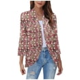 thumbnail image 1 of Pisexur Womens Jacket Open Front Cardigans Plus Size Jackets Coats Fall Jackets Women's Non Positioning Printed Fashionable Loose Lace Cardigan Top, 1 of 4