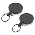 thumbnail image 1 of Retractable Keychain, Glossy Finish Outdoor Key Holder  Toughness 2PCS Stainless Steel Cord  For Household Use, 1 of 8