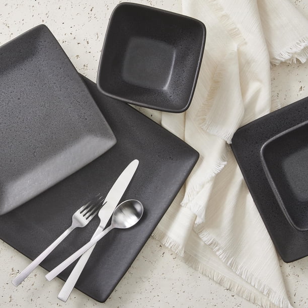 Better Homes & Gardens Anderson Grey Square-Shaped Stoneware 12