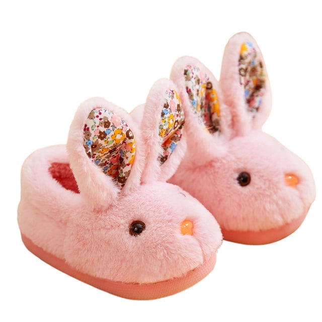2025 Cute Autumn And Divided Booties Winter Slippers Flat Sock Shoes For Bottom Soft Warm And Booties 6-12 Months Comfortable Solid Color Cartoon Rabbit Shape