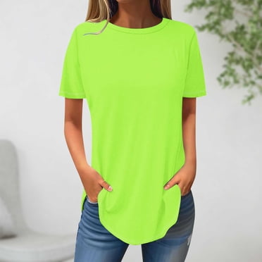 AherBiu T Shirts for Women Crew Neck Loose Fitting Tshirts Summer Short Sleeve Basic Tops Workout Gym Athletic Running T-Shirts