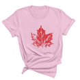 thumbnail image 3 of TopLLC Tenues du 4 Juillet pour Femmes Hauts d'Été pour Femmes, Hauts d'Été pour Femmes T-Shirt Basique à Manches Courtes Décontracté pour Femmes Imprimé Feuille d'Érable Fête du Canada Col Rond T-Shirt, 3 of 3