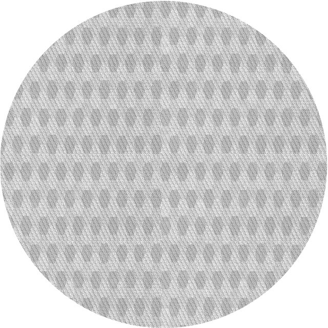 Ahgly Company Tapis Rond Lavable en Machine Intérieur Transitionnel Gris Foncé, 3 Pieds Rond