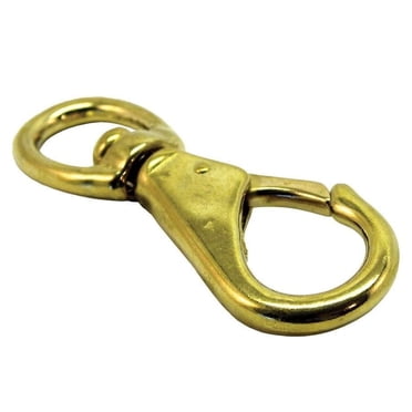 Blue Dog Marine Brass Eye Swivel Snap Hook – Heavy Duty Durable Snap Clip Strength - 390 Lbs Brass