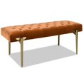 thumbnail image 1 of Jennifer Taylor Home Aria Banc d'Appoint Rembourré Or Orange Brûlé, 1 of 13