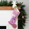 thumbnail image 1 of Northlight Bas de Noël Princess Pailleté Rose et Violet 20 Pouces, 1 of 6