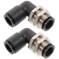 thumbnail image 1 of MasteelfCA 2pcs Bulkhead Tube Fitting Copper Quick Connect Air Hose Fitting Connector, 1 of 7