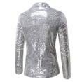 thumbnail image 2 of Birdeem Mens Color Matching Sequin Suit, One Button Dress, Performance Suit, Long Sleeved Lapel Collar Suit Jacket Coat Blazer, 2 of 7