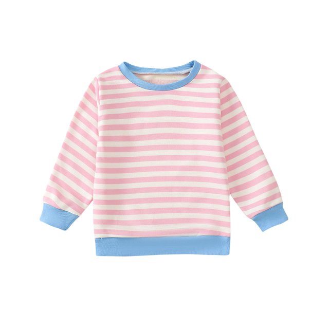 RXIRUCGD Enfants Hommes et Femmes Manches Longues Col Rond Hauts Chemise( Rose, Taille:80 )
