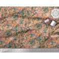 thumbnail image 3 of Soimoi Polyester Crepe Fabric Leaves & Cartoon Animals Jungle Print Fabric by Yard 42 Inch Wide, 3 of 3