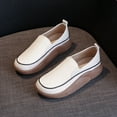 thumbnail image 1 of LSLJS Chaussures à Plateforme pour Femmes à Bout Rond Épais, Chaussures Décontractées Confortables, Chaussures Plates, 1 of 3