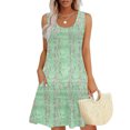 thumbnail image 1 of Ovzne Robes d'Été pour Femmes 2025 Robe Femme Décontractée Ample d'Été Robe Imprimée Sans Manches Col en V Ensemble Haut/chemise Grande Taille Robe Imprimée Liquidation, 1 of 6