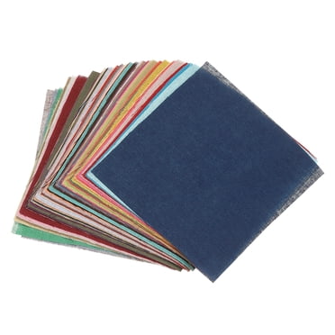 Uxcell 50Pcs 4" x 4" Solid Color Cotton Fabric Bundles Precut Fabric Square, 50 Colors