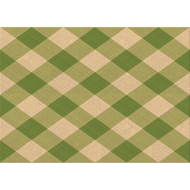 Ahgly Company Machine Washable Indoor Rectangle Transitional Dark Yellow Green Area Rugs, 2' x 4'