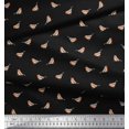thumbnail image 1 of Soimoi Black Rayon Fabric American Robin Bird Print Fabric by The Yard 56 Inch Wide, 1 of 5