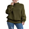 thumbnail image 4 of Automne Hiver Femmes Col Roulé Pull à Manches Longues en Vrac Gros Pull en Tricot, 4 of 7