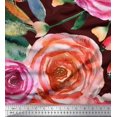 thumbnail image 1 of Soimoi Moss Tissu Georgette Feuilles & Rose Imprimé par Yard 42 Pouces de Large, 1 of 3