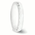 thumbnail image 4 of Ceramic White 4mm Faceted Polished Band Ring 8.5 Size, 4 of 6