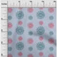 thumbnail image 1 of oneOone Viscose Chiffon Fabric Spiral & Floral Block Print Fabric BTY 42 Inch Wide, 1 of 4