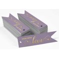 thumbnail image 2 of Inkdotpot Real Gold Foil Made With Love Text Tags Favor Hang Paper Tags 100 Pieces, 2 of 6