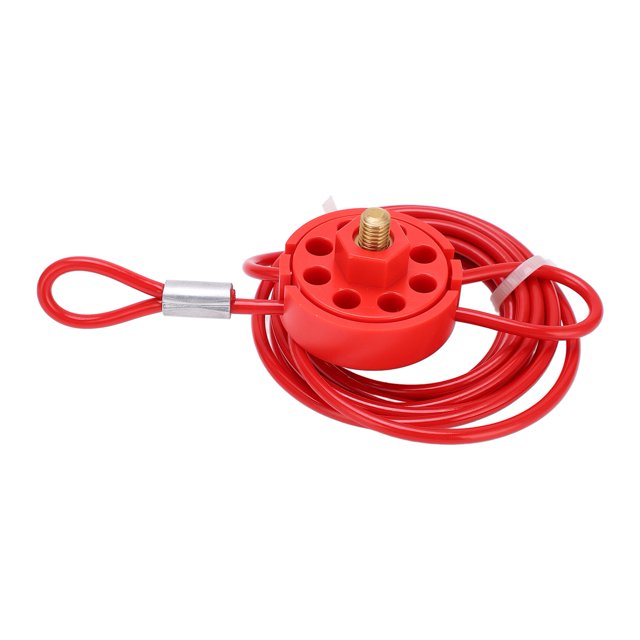 Adjustable Cable Lock, Sturdy Durable 2meters Cable Lockout 8 Holes For Chemical Industry For Electricity