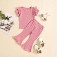 thumbnail image 2 of Birdeem Chemises pour Filles Mode Filles Manches Courtes Décontractées Col Rond Boutons Ensembles de Shorts Unis, 2 of 12