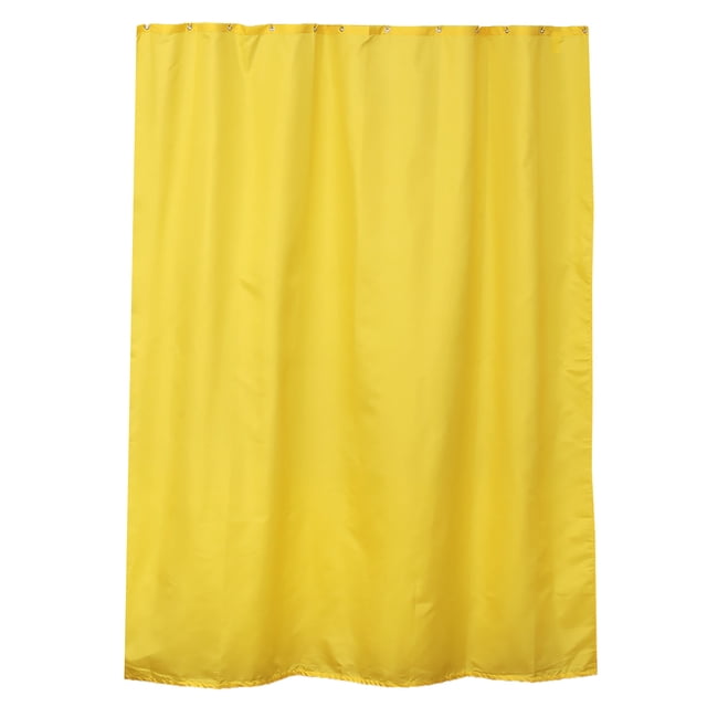 Yellow Extra Long Shower Curtain Polyester 12 Rings 79"L x 71"W
