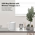 thumbnail image 3 of FlyFlise Chauffe-Tasse USB avec Chargeur Sans Fil 2 en 1, Chauffe-Tasse à Café pour Bureau, 3 of 8